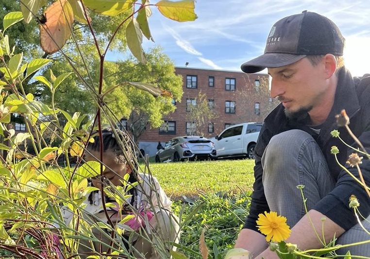 Group of police officers standing in front of their office building
